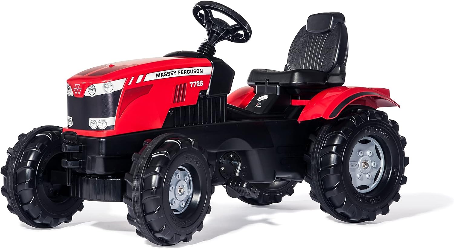 Rolly toys | Massey Ferguson 8650 Tractor (Red) | Bonnet Opens & Seat is Adjustable | Anti-Slip Pedals & Heavy Duty Front Axle | Ages 3+ | Model Number 60/115/8