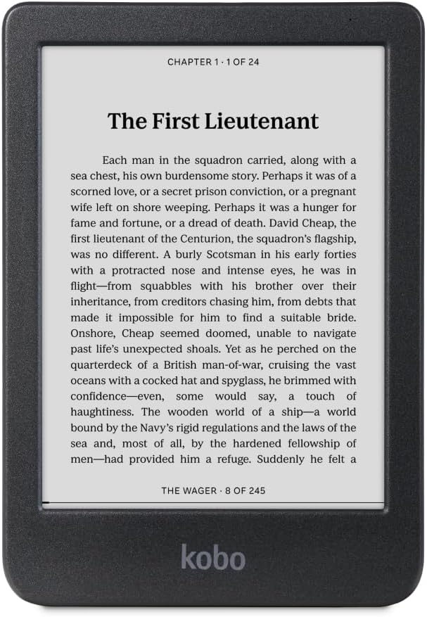 Kobo Clara BW | eReader | 6†Glare-Free Touchscreen with ComfortLight PRO | Dark Mode Option | Audiobooks | Waterproof | 16GB of Storage | Black