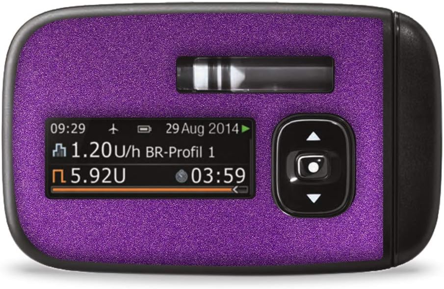 Purple Metallic - Glitter-Effect - Sticker Skin for Accu-Chek Insight Insulin Pump