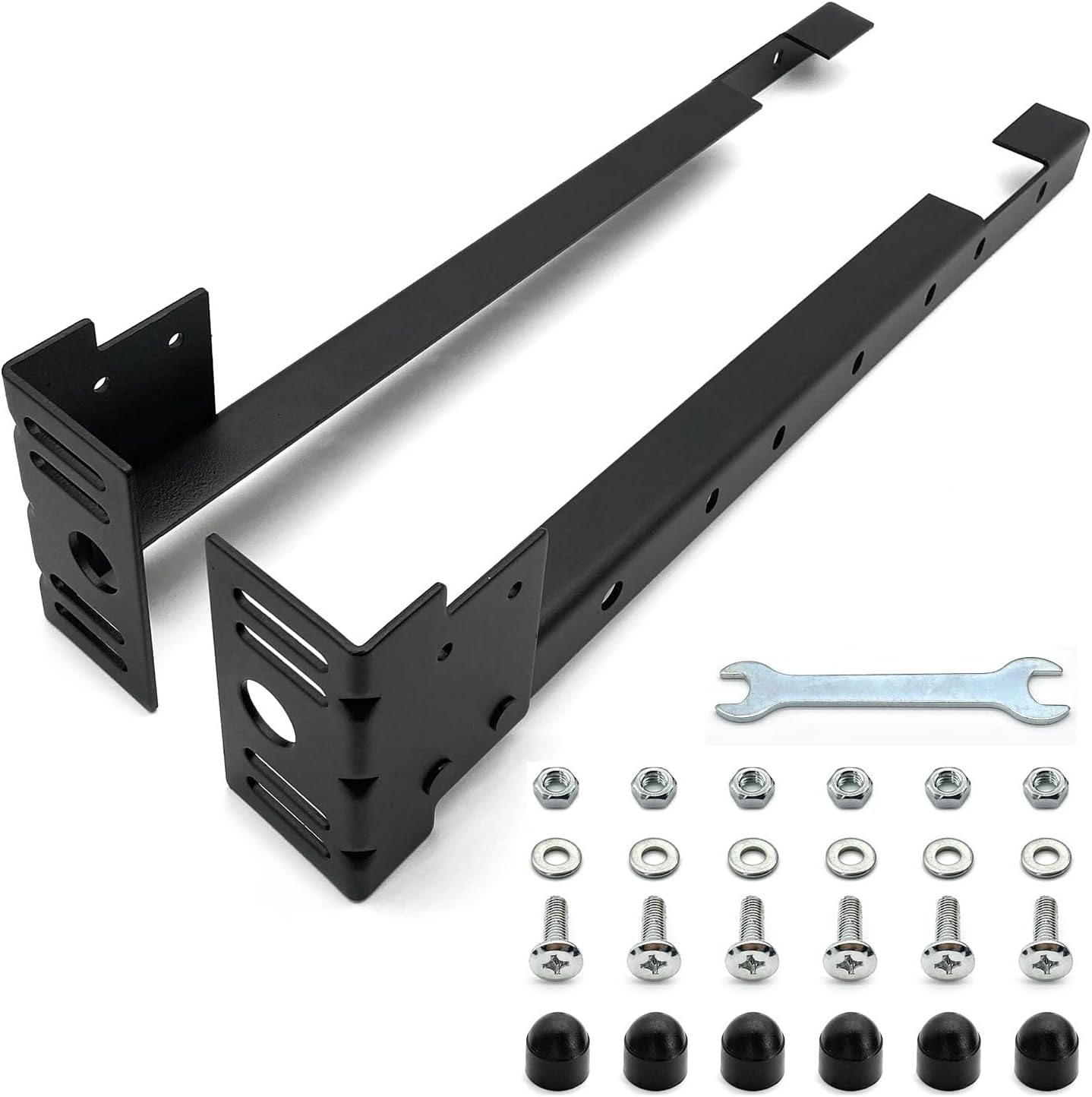 Bed Frame Footboard Extension Brackets Set Attachment Kit - Fit for Twin, Full, Queen, or King Size Beds