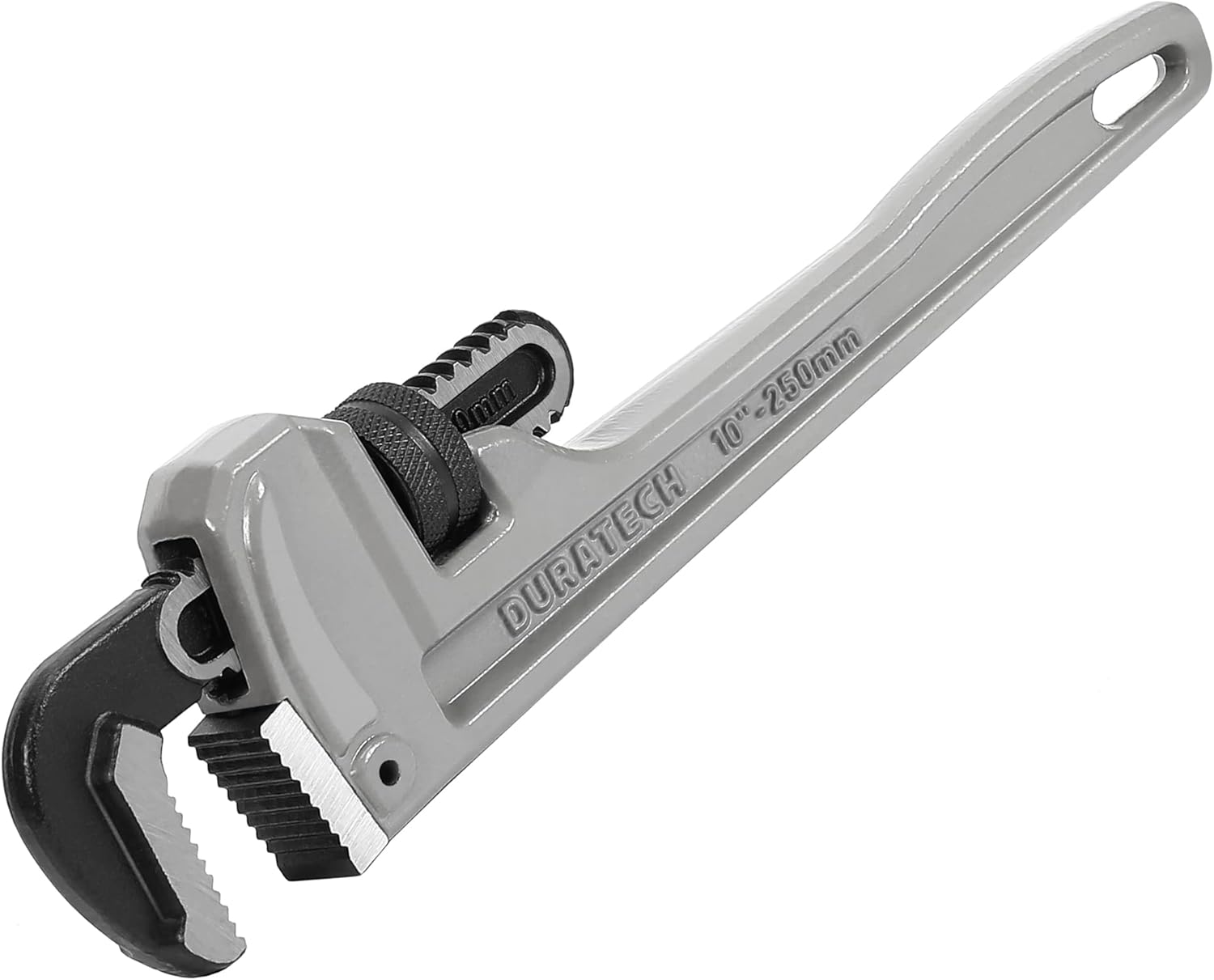 DURATECH Heavy Duty Aluminum Straight Pipe Wrench, 10-inch/250mm Adjustable Plumbing Wrench