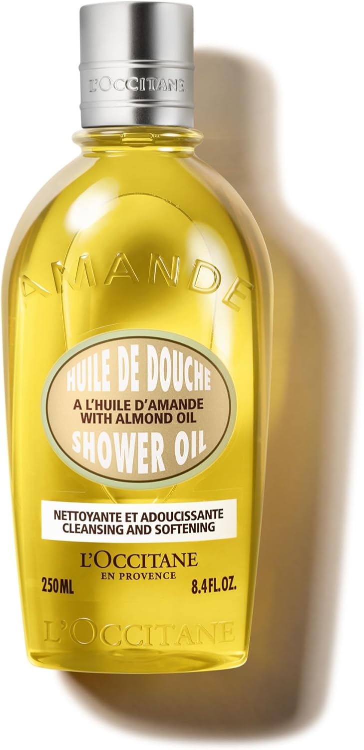 L'OCCITANE Almond Shower Oil, Hydrating & Nourishing Body Wash, Vegan & 99% Biodegradable, Luxurious Moisturising Cleanser for Soft, Smooth Skin, For Dry & Sensitive Skin
