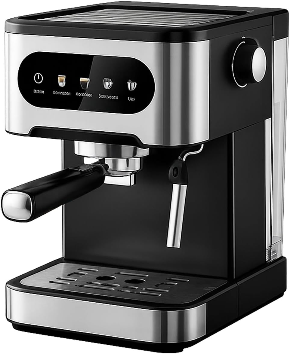 GEEPAS Espresso Machine with Milk Frother Coffee Maker 20Bar Pressure 1350W