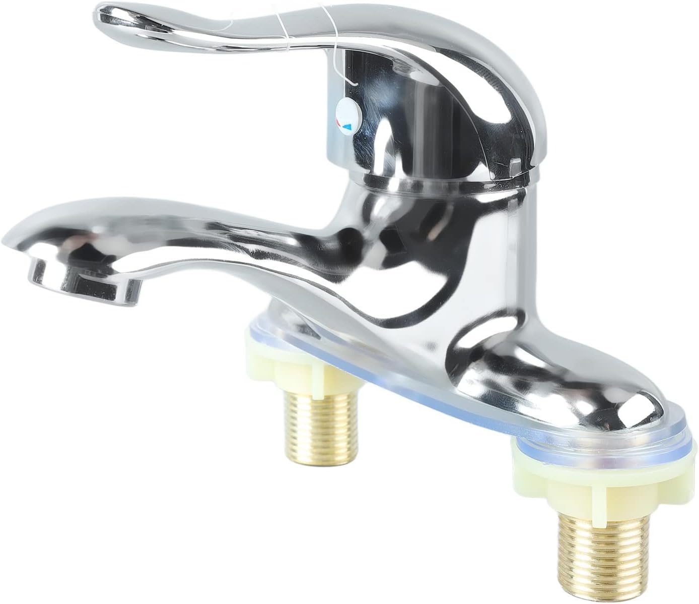 Bathroom Faucet, Zinc Alloy 2-Hole Mixer Tap, Single Handle Bathroom Sink Faucet, 2 Hole Single Handle Hot and Cold Water Mixer Tap, for Hot and Cold Water, Bathroom Faucet, for Home and Hotel