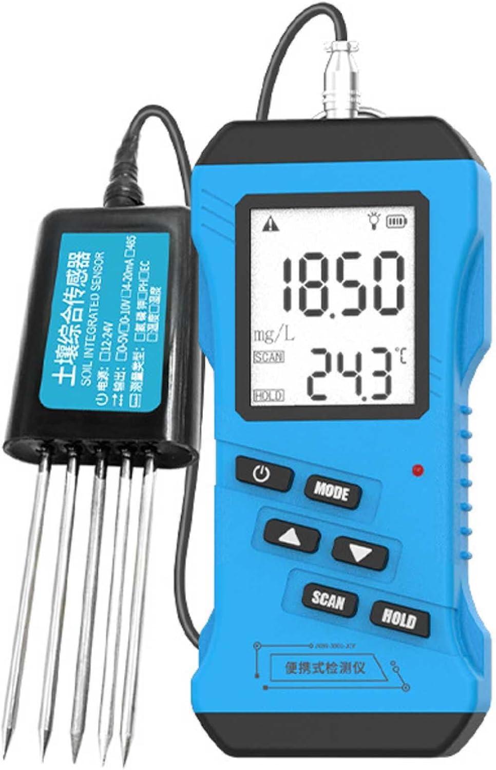 JMbpkduHs 7 in 1 Soil Tester, Nitrogen, Phosphorus, Potassium Npk Tester, Ph, Moisture, Nutrient Conductivity, Ec Meter,High Accuracy Digital Sensitive,Soil Fertility Test