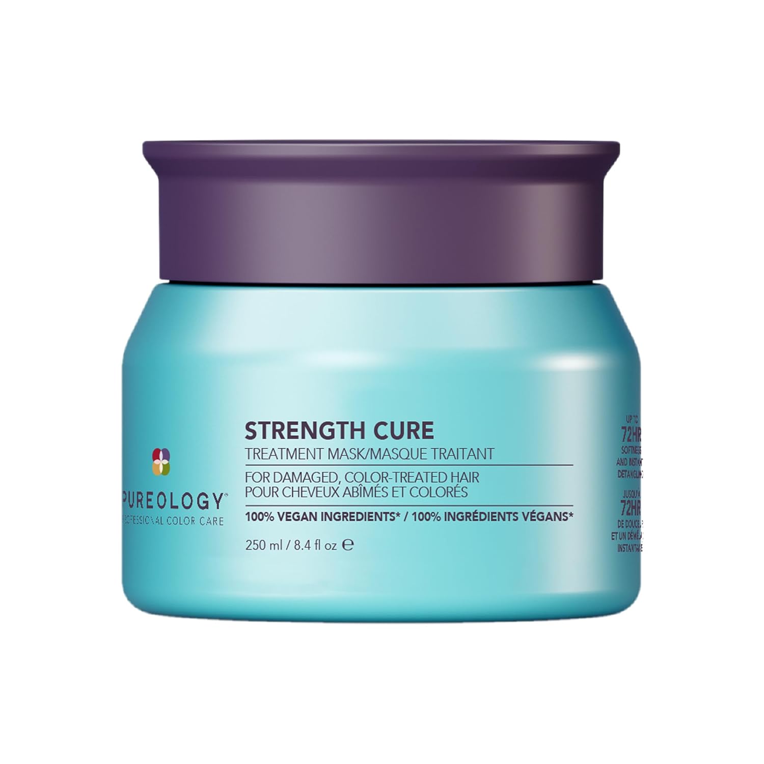 Pureology Strength Cure Hair Treatment Mask - Intense Repair for Damaged or Color-Treated Hair, Strengthens, Restores Softness and Detangles, Vegan