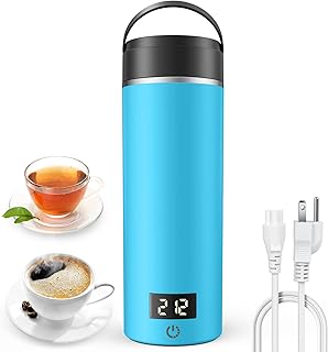 AIRMSEN Travel Electric Kettle with 6 Temperature Control, 4 Keep-Warm Modes - 500ml Portable Water Boiler Built-in 316 Stainless Steel - Mini Hot Water Kettle for Tea, Milk, Coffee - Blue
