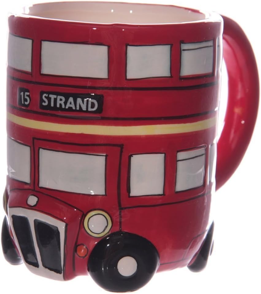 Puckator London Red Routemaster Bus Ceramic Shaped Mug, Tea Coffee Hot Drinks, Decorative Gift Box, Home Kitchen Office Height 10cm Width 13.5cm Depth 8.5cm