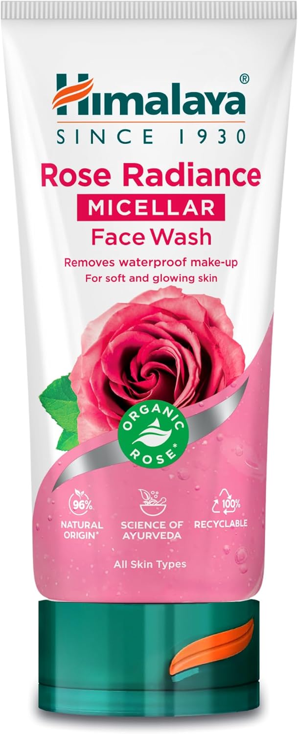 Himalaya Rose Micellar Make Up Removing Face Wash, For Soft and Glowing Skin, 150ml