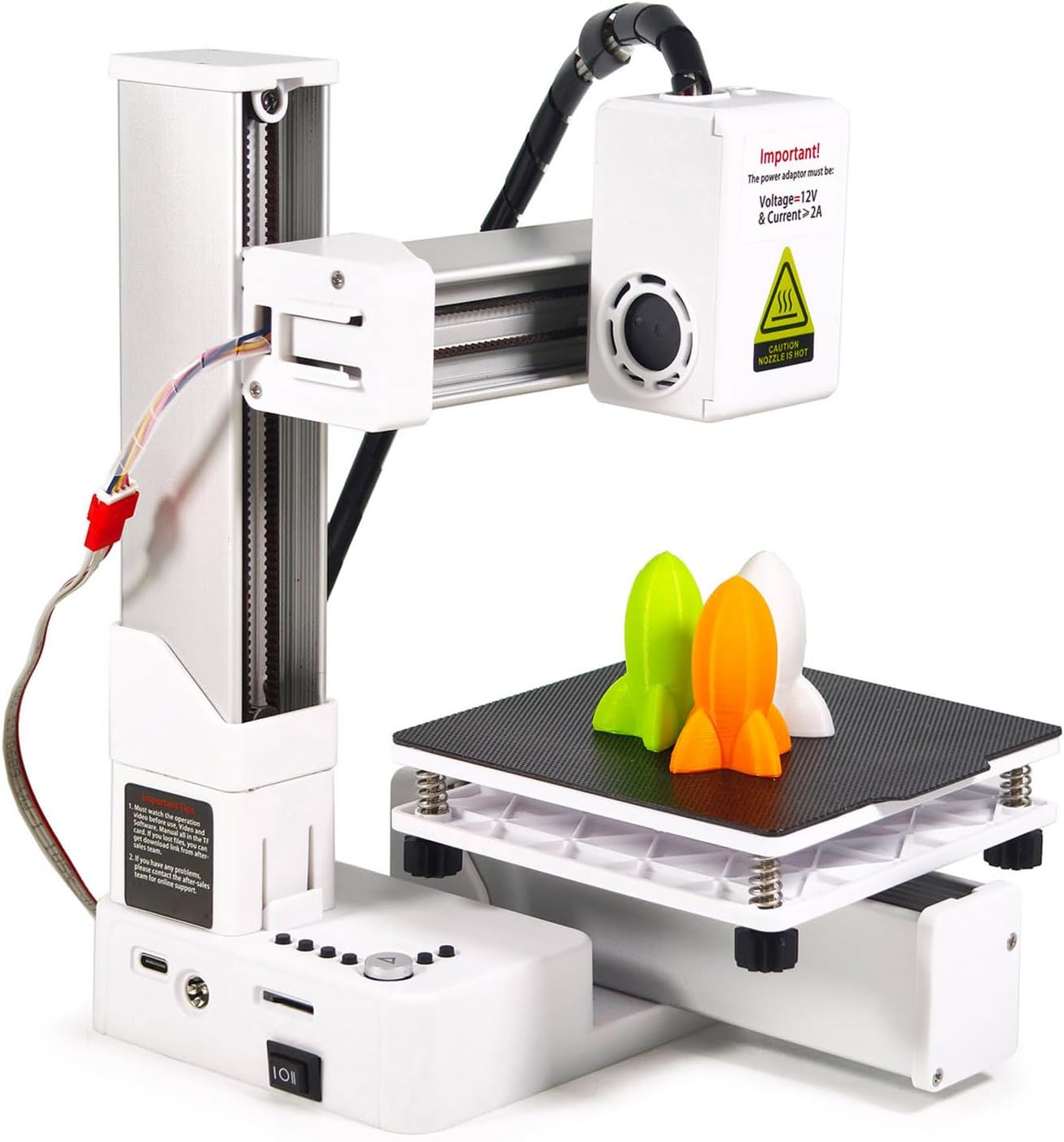 FDM Mini 3D Printer for Beginners, High Accuracy Fast Heating Compact 3D Printing Machine, Quick Assembly, 3D Printer Easy for Kids, Print Size 4 X 4 X 4inch (UK Plug)