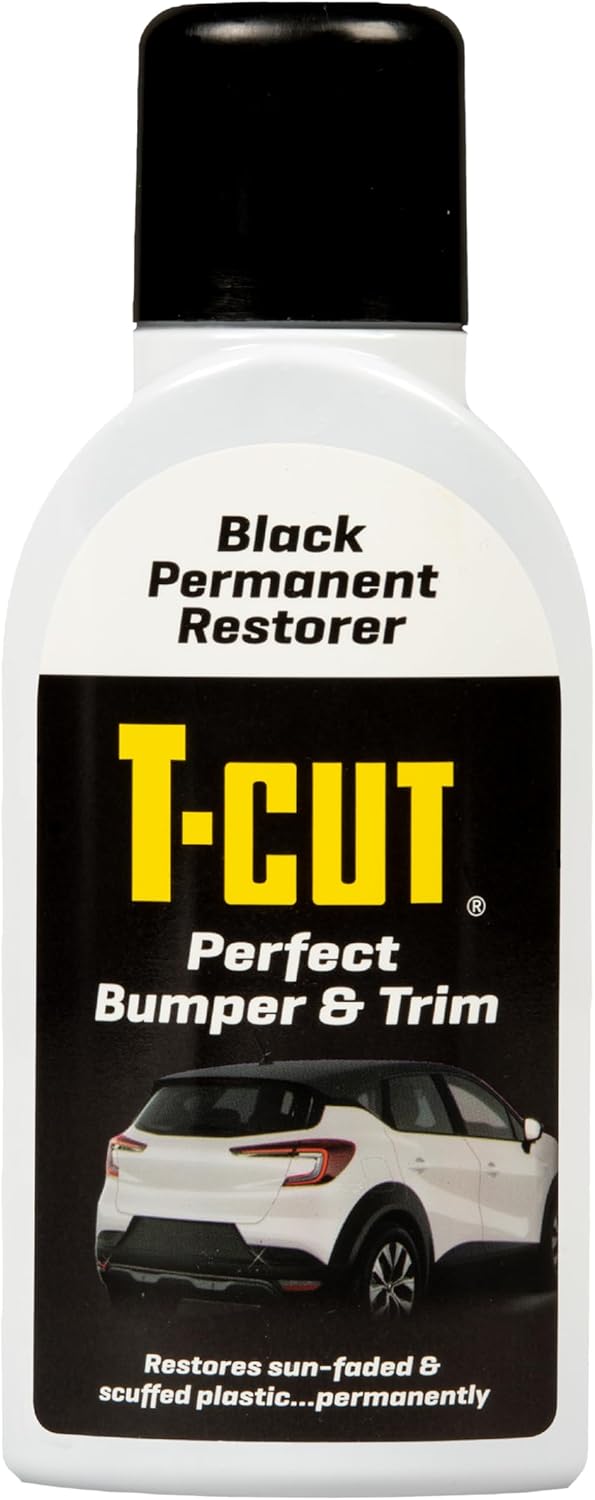 T-Cut Bumper & Trim Restorer 350 ml – Restore Faded Surfaces, Permanent Colour Revival and Protection – Ideal for Black Plastic, Vinyl & More