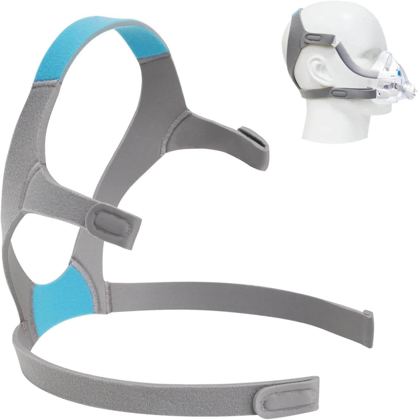AirFit F20 Headgear for CPAP Mask | Replacement Headgear for AirTouch & Airfit F20 | Adjustable, Comfortable Fit CPAP Accessory Strap- Standard Size | Magnetic Clips NOT Included