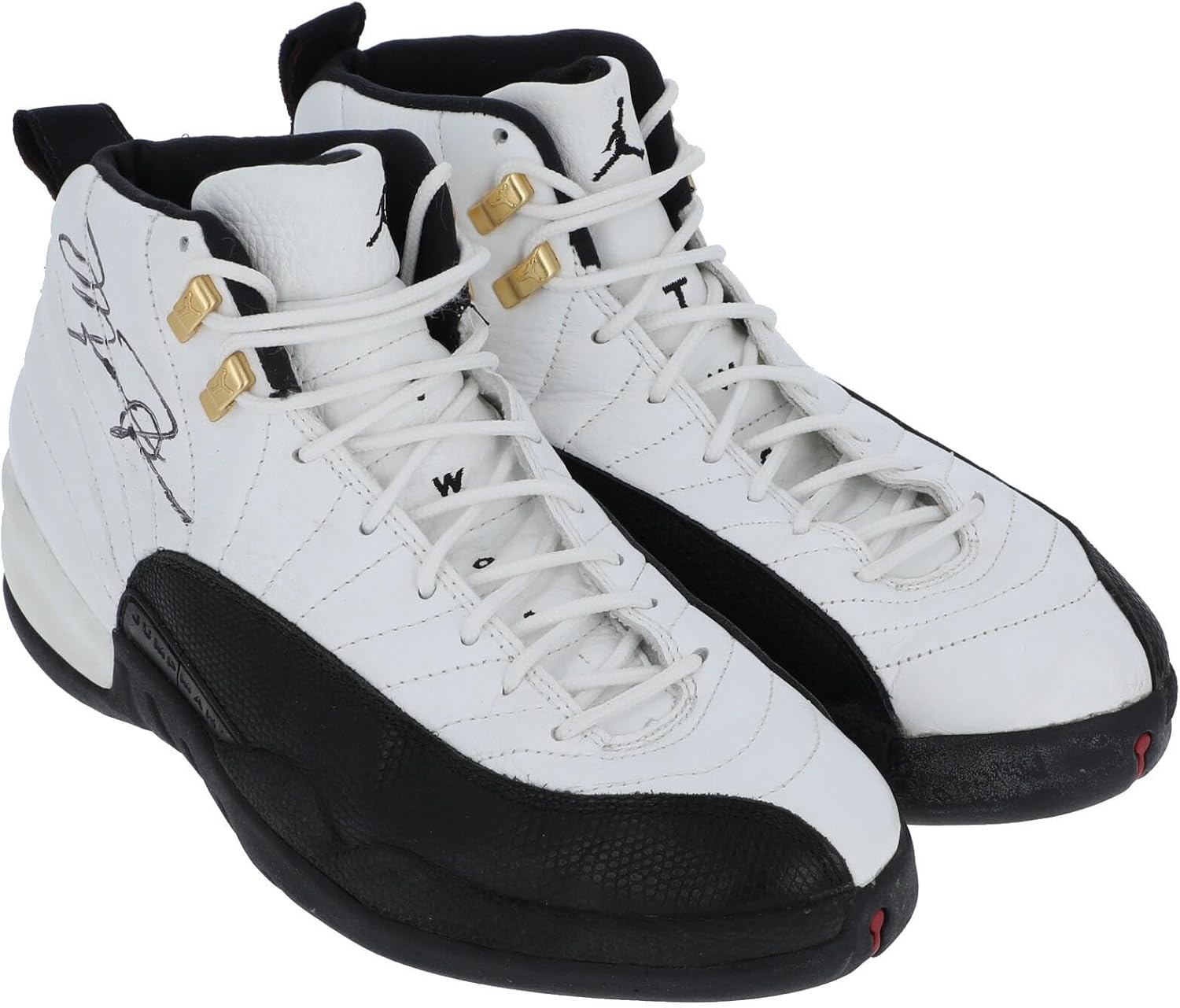 Michael Jordan Game Used Twice Signed 1997 Air Jordan Sneakers PSA DNA & MEARS - Autographed NBA Sneakers