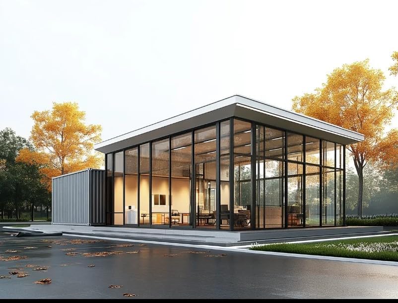 SEQ Tiny Prefab Luxury Weather Resistant, Rust Proof Double Story Beach Home to Live in_Container Movable House with 1 Bathroom, Bedroom & 1 Kitchen.Modular Guest House – 40 FT by 40 ft