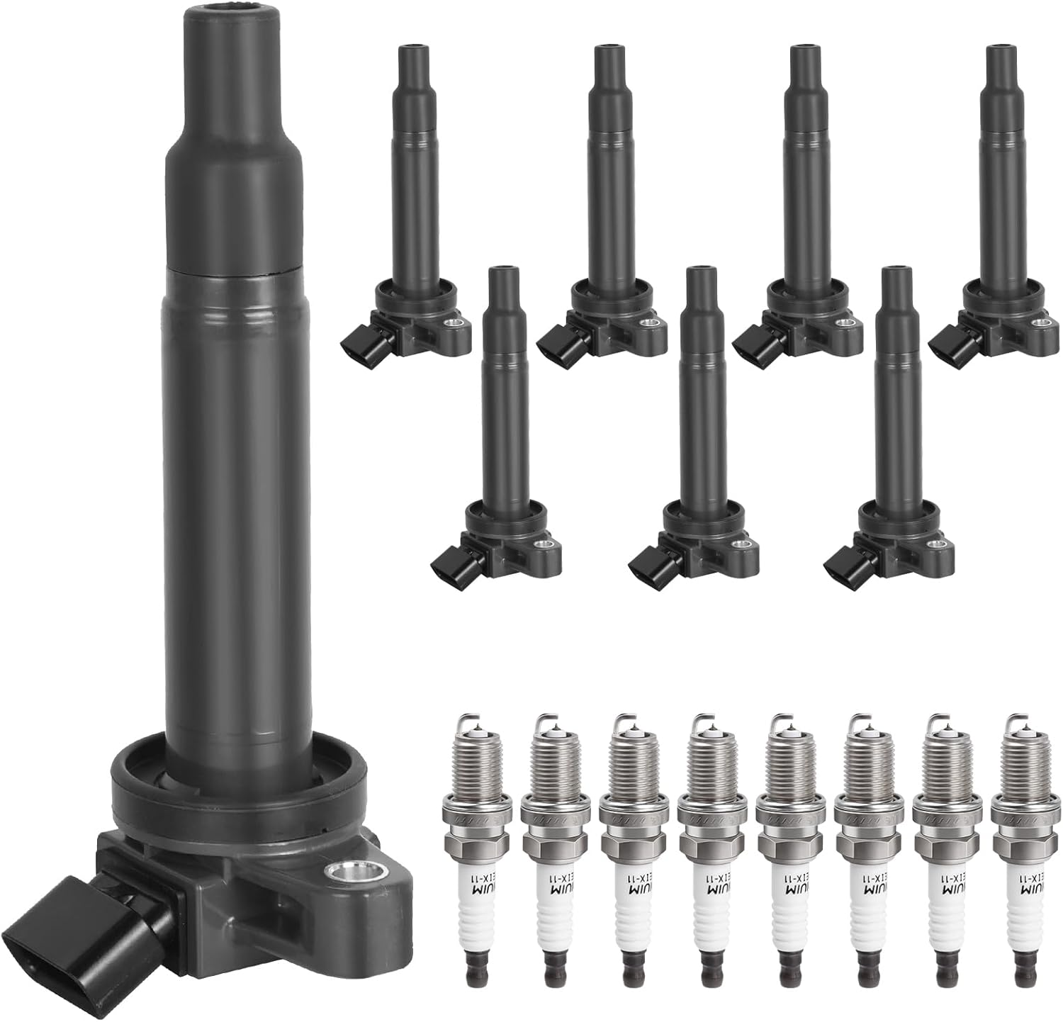 Ignition Coil Pack & Spark Plugs Compatible with 4.3 4.7 V8 2000 2001 2002 2003 2004 2005 2006 2007 2008 2009 Toyota Tundra Sequoia Land Cruiser 4Runner, Lexus GS430 GX470 LS430 LX470 SC430, UF230