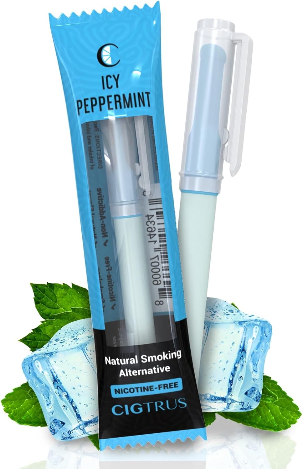 Craving Relief Inhaler - Natural Quit Smoking Substitute, Nicotine & Tobacco-Free, Cigtrus' Non-Electric Solution (ICY Peppermint)