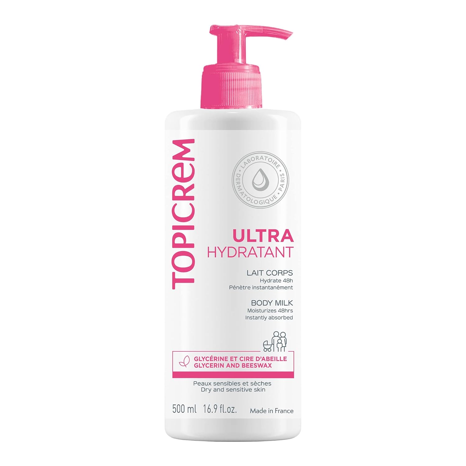 Topicrem ultra-moisturising body milk, 500 ml