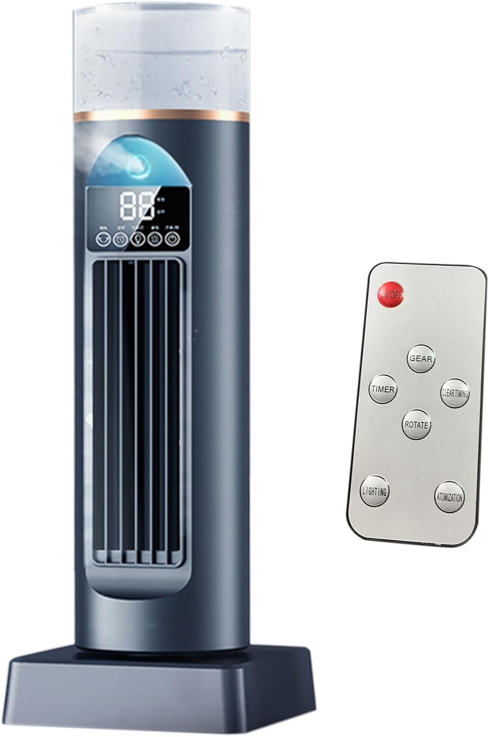 Dreuhuing Air Conditioning Fan - Tower Air Cooling Fan for Bedroom | 6 Speeds Quiet Oscillating Bladeless Cooler with Remote for Bedroom Living Room Office RV