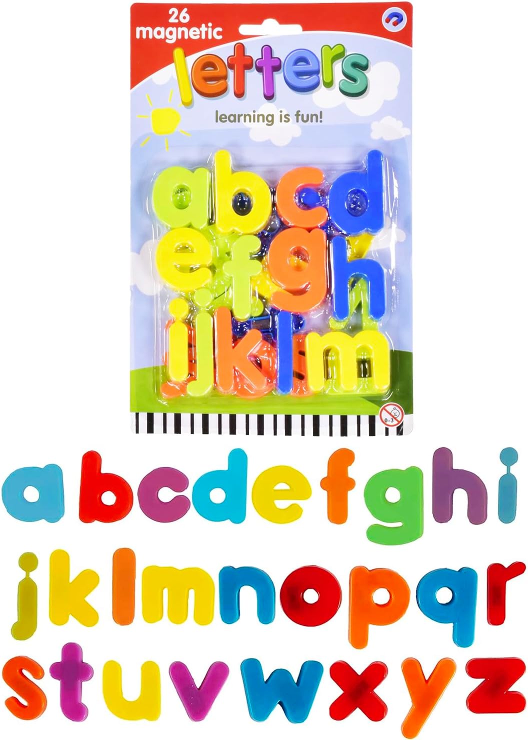 Magnetic Fridge Letters Numbers & Symbols Children Educational ABC Alphabet Learning Toy Great For Preschool Spelling Counting Home School Games (26 Magnetic Letters)