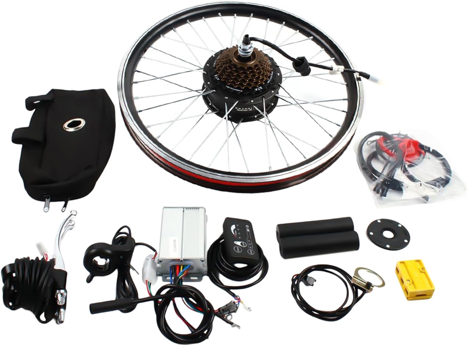 wanwanper 20'' E-bike Conversion Kit, E-bike Rear Wheel Conversion Kit, 250W 36V Electric Bike Conversion Kit with Brushless Toothed Motor, Electric Bike Retrofit Kit for 20 Inch Bikes