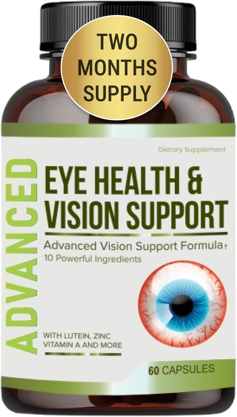 NutraPro Eye Health & Vision Support—Eye Supplements for Adults with Lutein Eye Vitamins for Macular Health, Eye Vision, Eye Strain, and Fatigue.with Zinc and Vitamin A to Support Sharp Vision.