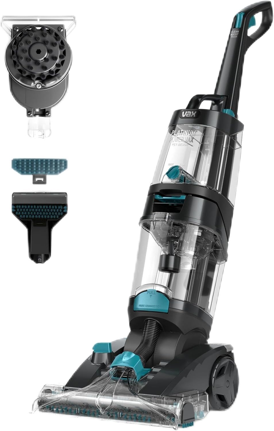 Vax Platinum Power Max Pet-Design Carpet Cleaner, Kills 99% of Bacteria, Proven to clean better than the leading rental, Black/Teal