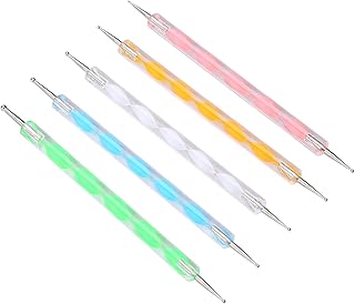 5pcs 2-ways Acrylic UV Gel Nail Art Design Tips Dotting Painting Brush Pen Set