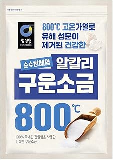 Chung Jung One Korean Roasted Sea Salt, Alkaline salt for food, 500g (1.1lbs) 1pack