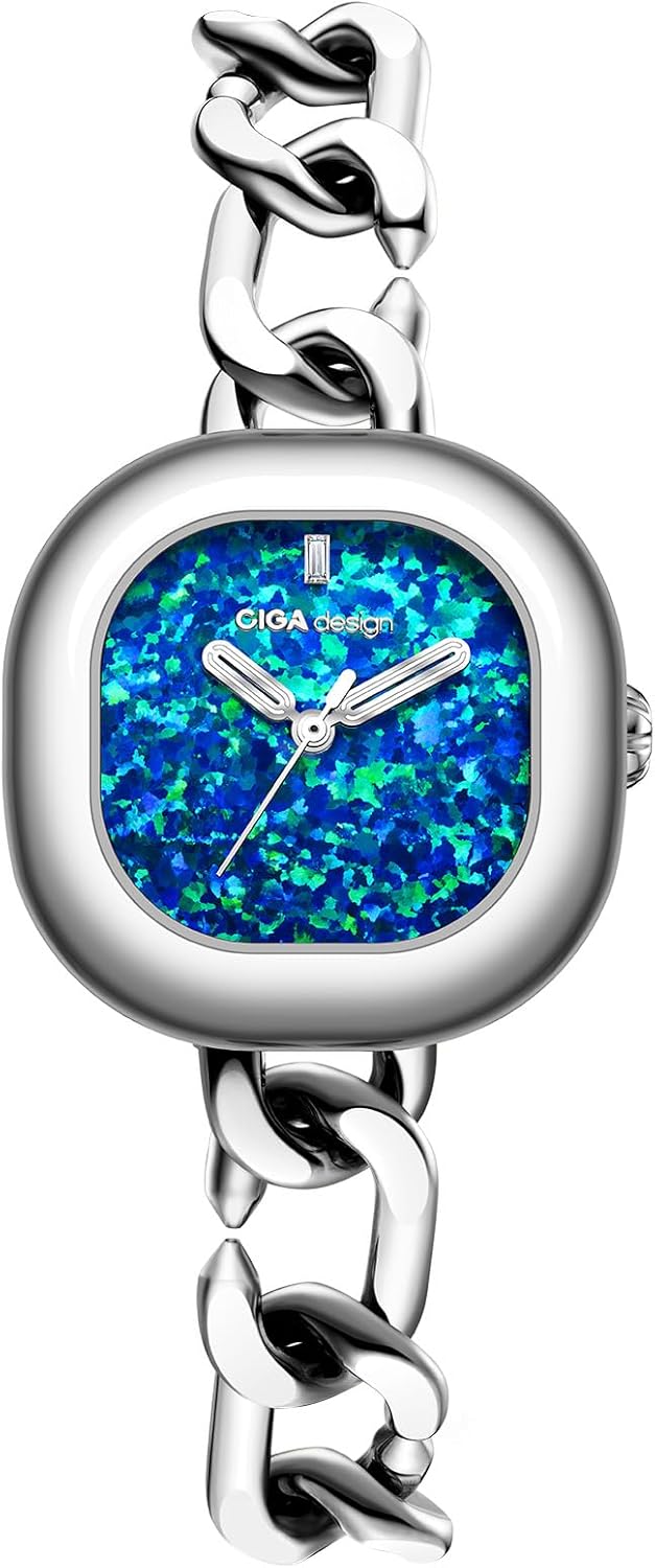 CIGA Design Watches for Women Aglaia Collection Quartz Watch, Luminous Hands, Steel Bracelet, Magnetic Clasp for Women Watch