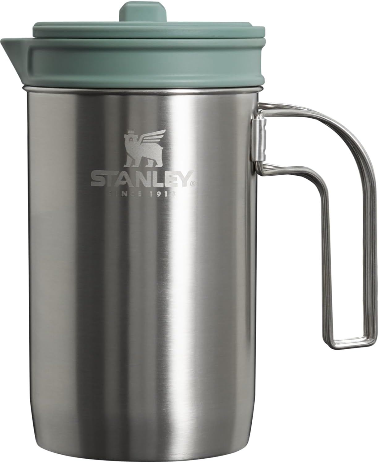 Stanley All In One French Press Coffee Maker 32 oz | 5 Minute Brew, 4 Hours Hot | Mesh Filter for Coffee Grounds | Insulated Stainless Steel French Press | BPA-Free | Stainless Steel Shale