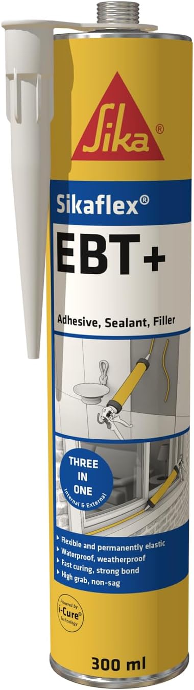 Sika Sikaflex EBT+ Adhesive, Sealant and Filler, Clear, 300 ml