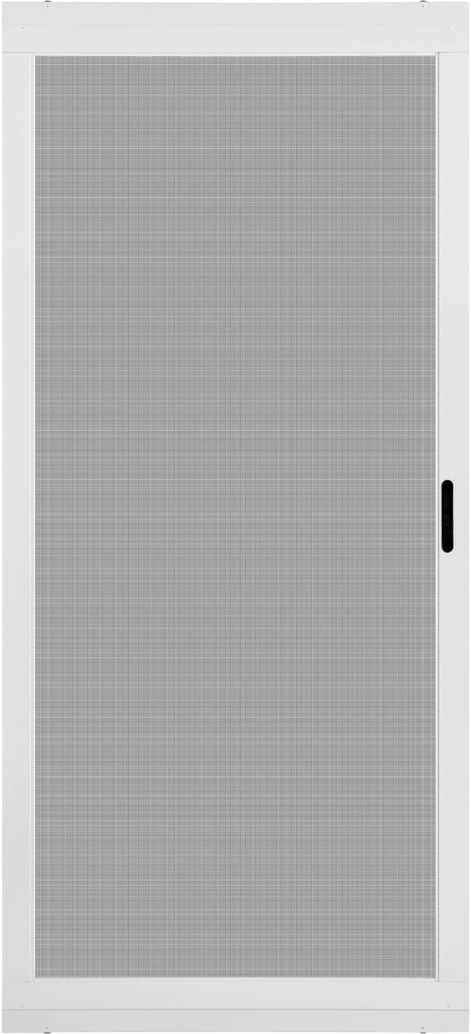 K.D. Heavy Duty Aluminum Sliding Patio Screen Door Kit - 2.5" Frame Insect Proof for Patio Backyard Kitchen and Bedroom (White, 36''x80'')