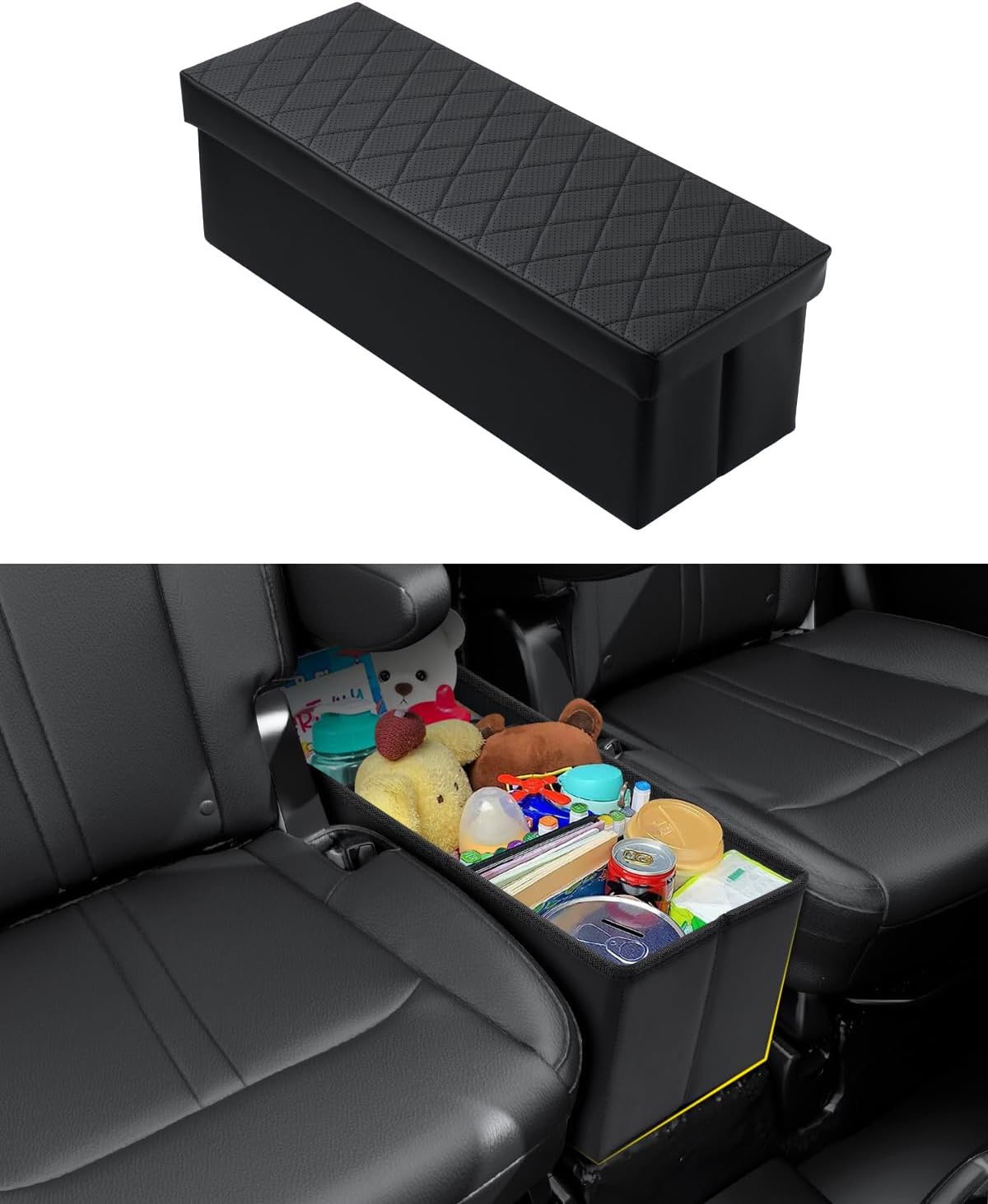 Mixsuper Liner Car Seat Organizer for Kia Telluride 2025 2024 2023 2022 2021 2020, Console Organizer Backseat Box for Kia Telluride, Kids Toys Baby Supplies Dog Toy Box Storage Bin Travel Accessories