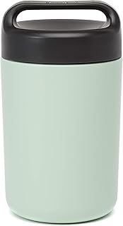 Goodful Stainless Steel Food Jar, Double Wall Vacuum Sealed Insulated Food Storage Container with Carry Handle Lid, 16-Ounce, Sage