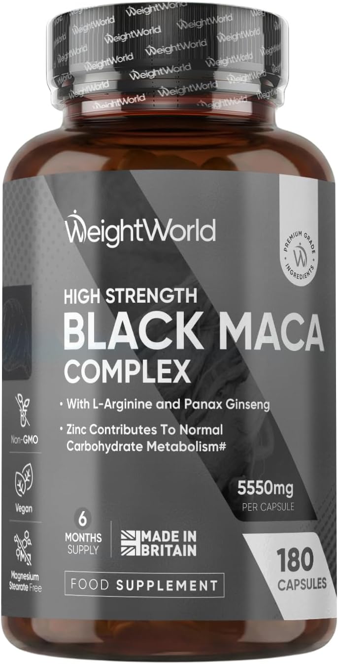 Maca Root Capsules 5550mg - 180 Capsules - 6 Months Supply