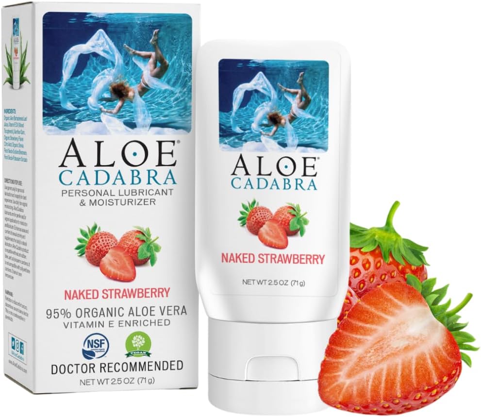 Aloe Cadabra Personal Lubricant & Moisturizer, Strawberry, 2.5oz, 1 Pack