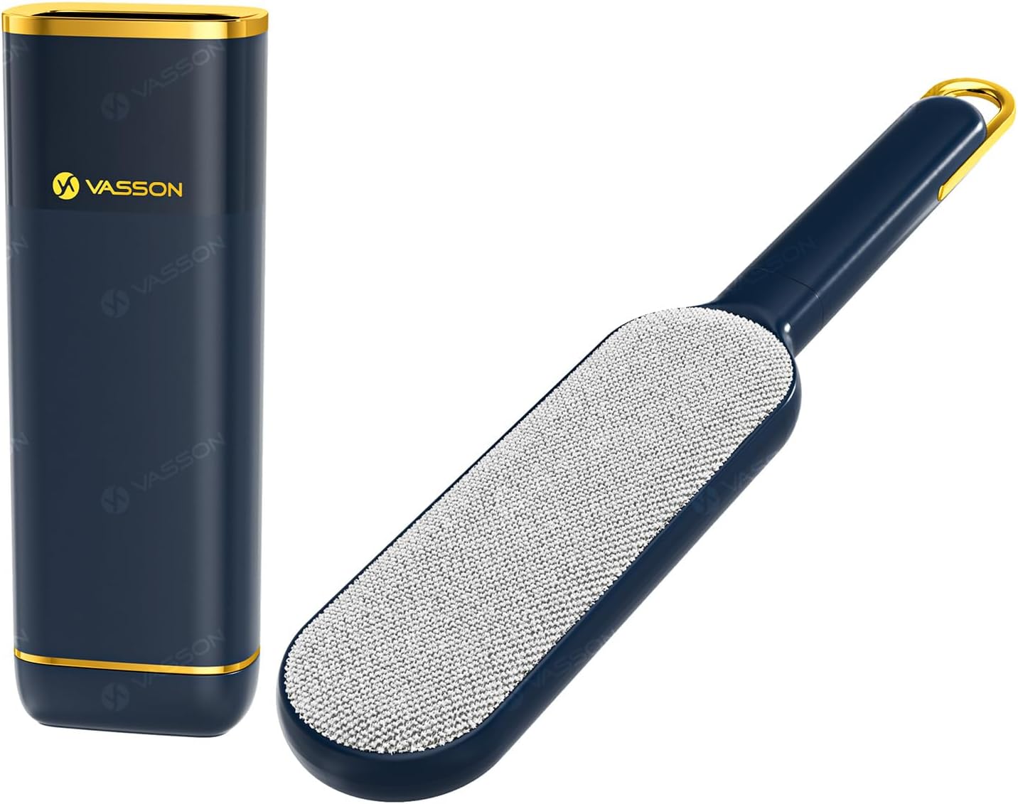 VASSON Lint Brush, Pet Hair Remover with Self-cleaning Case, Double-Sided Lint Remover Brush, Pet Hair Remover for Cleaning Clothing and Furniture, Dog and Cat Hair Remover, Cat Fur Hair Removal Brush