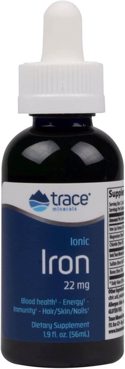 Trace Minerals, Ionic Iron, 22 mg, 59 ml, Gluten Free, SOYA Free, Vegan, Non-GMO