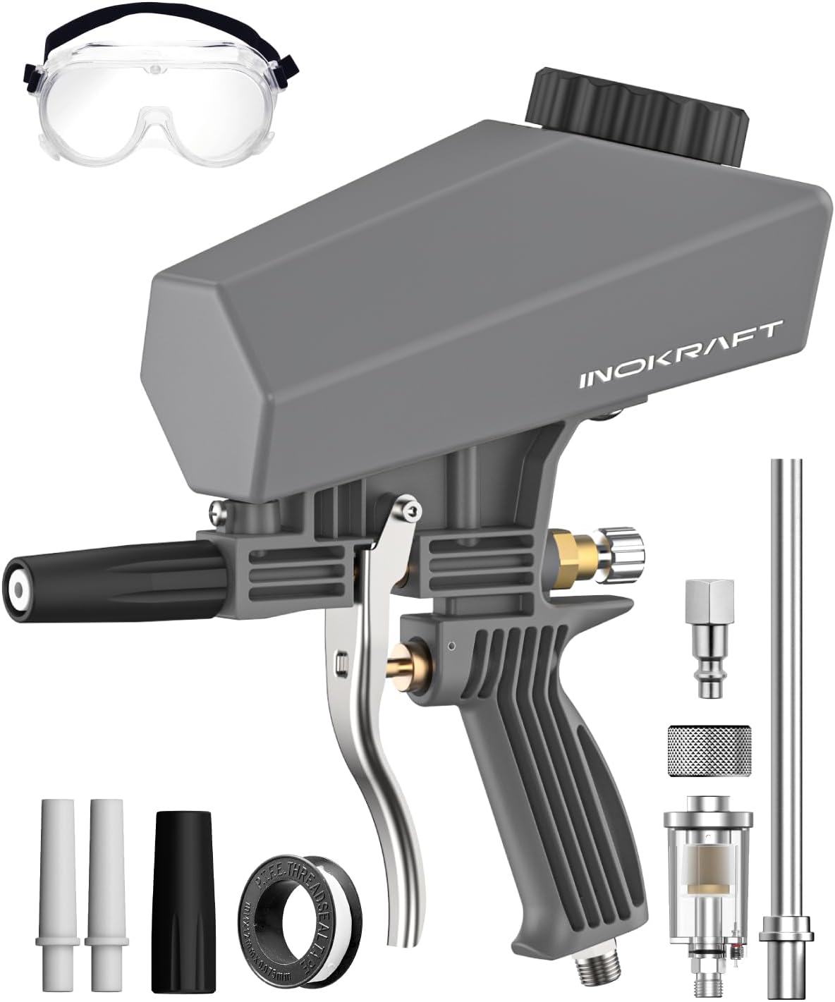 InoKraft Portable Sandblaster Gun Kit with Oil-Water Separator