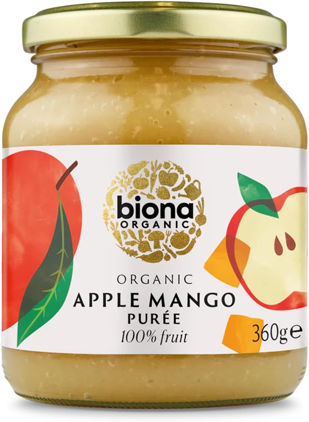 Biona Apple & Mango Puree Organic, 360 g (Pack of 1)