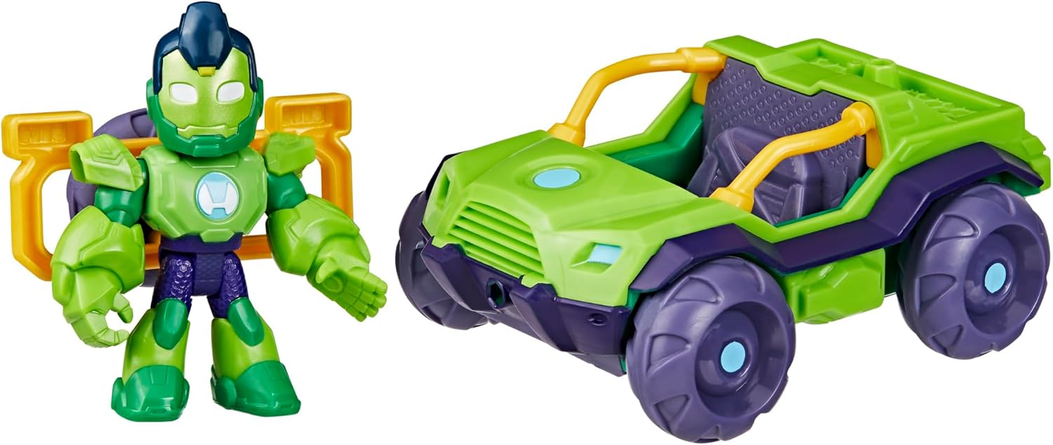 Iron Man and His Awesome Friends Marvel Iron Hulk Action Figure & Toy Vehicle