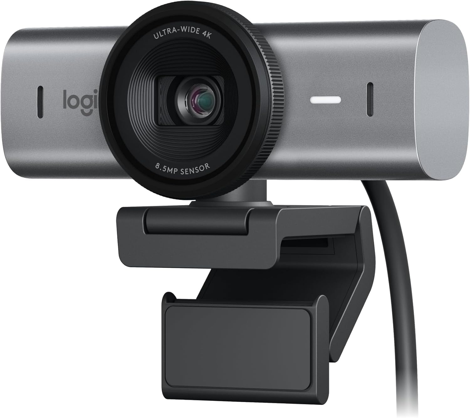 Logitech MX Brio Ultra HD 4K Collaboration and Streaming Webcam, 1080p at 60 FPS, Dual Noise Reducing Mics, Show Mode, USB-C, Webcam Cover, Works with Microsoft Teams, Zoom, Google Meet - Graphite