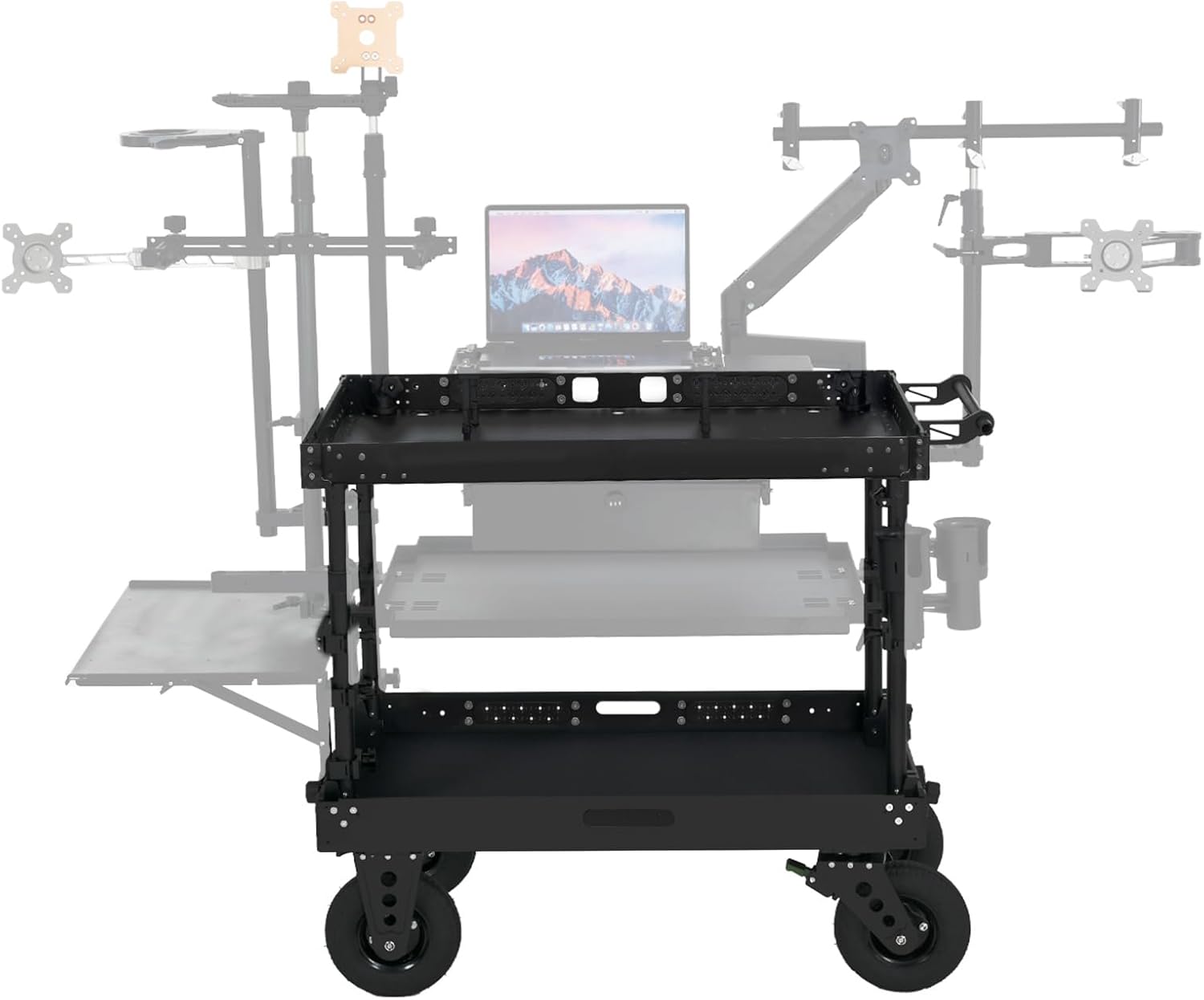 DF DIGITALFOTO Video Production Camera Cart, Foldable Workstations for Film/Studio/Stage/Lighting Professional Cinemech Cart, Payload 660 LBS (Titan-CART)