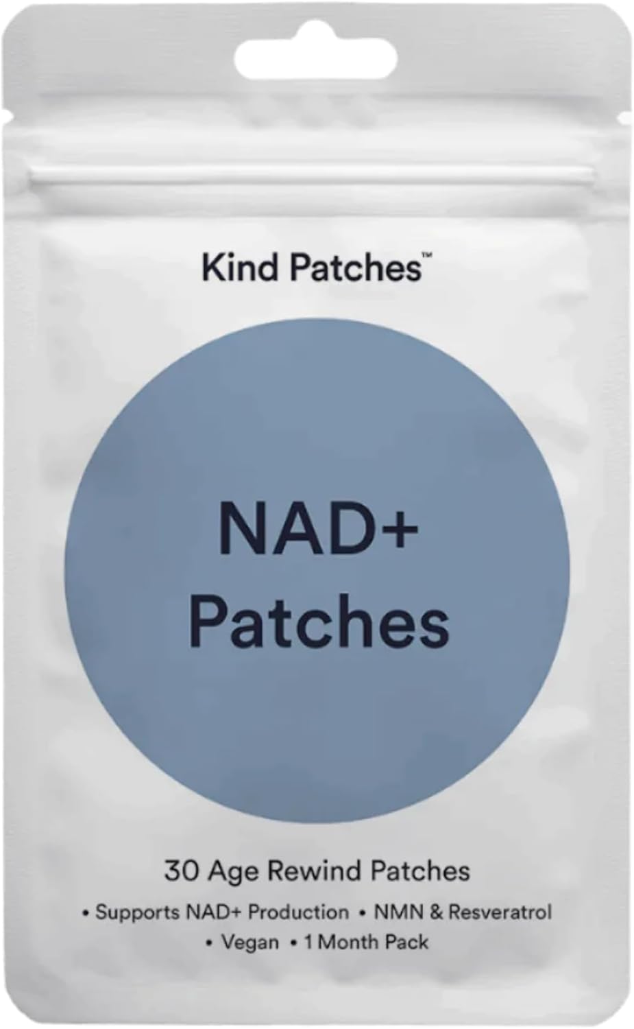 Kind Patches | NAD+ Patches | Cell Regeneration Support | Botanical Plant-Based Formula with NMN, Resveratrol & Lion's Mane | 30 Vegan Patches