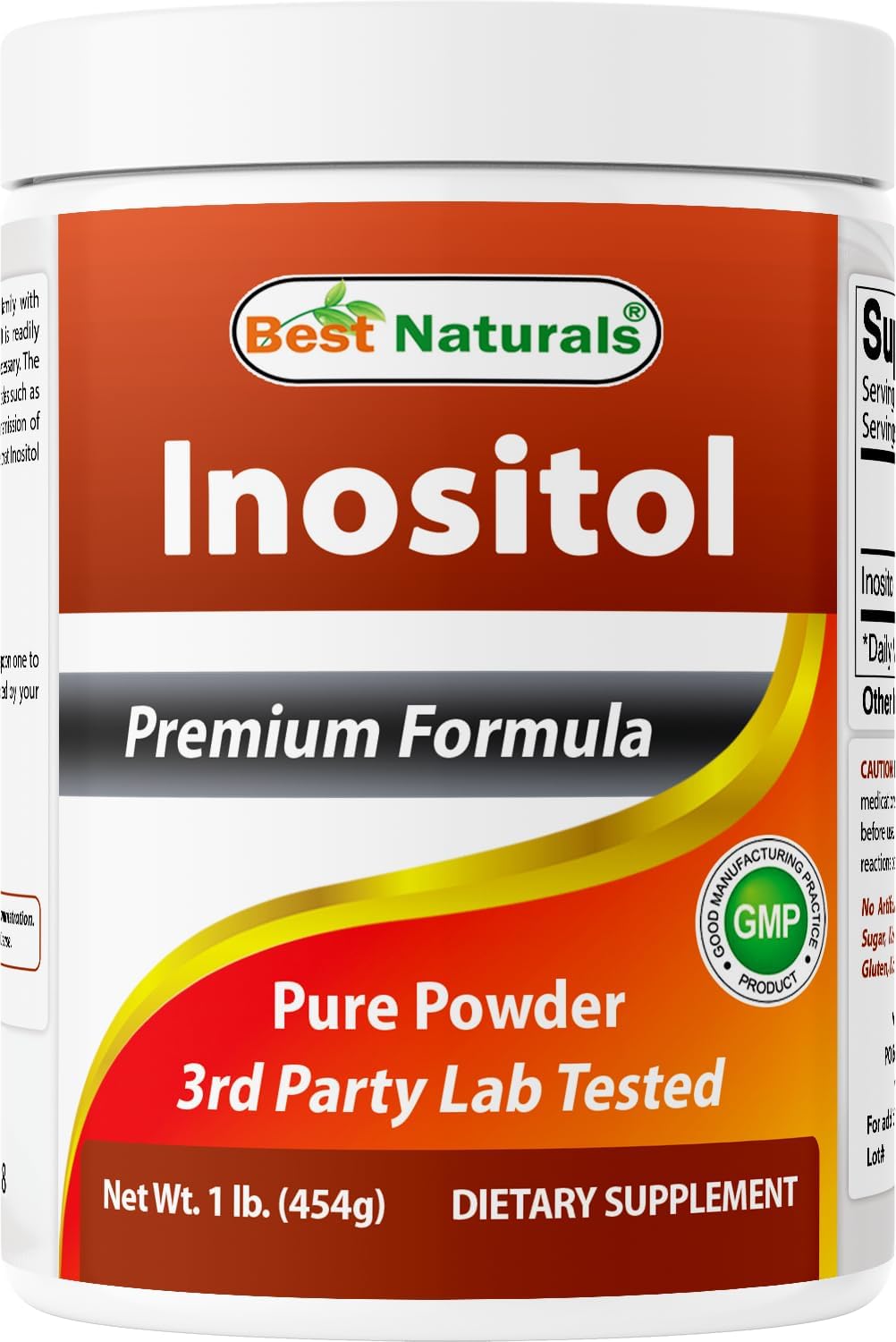 Best Naturals Inositol Pure Powder, 1 Pound (1 LB (Pack of 1))
