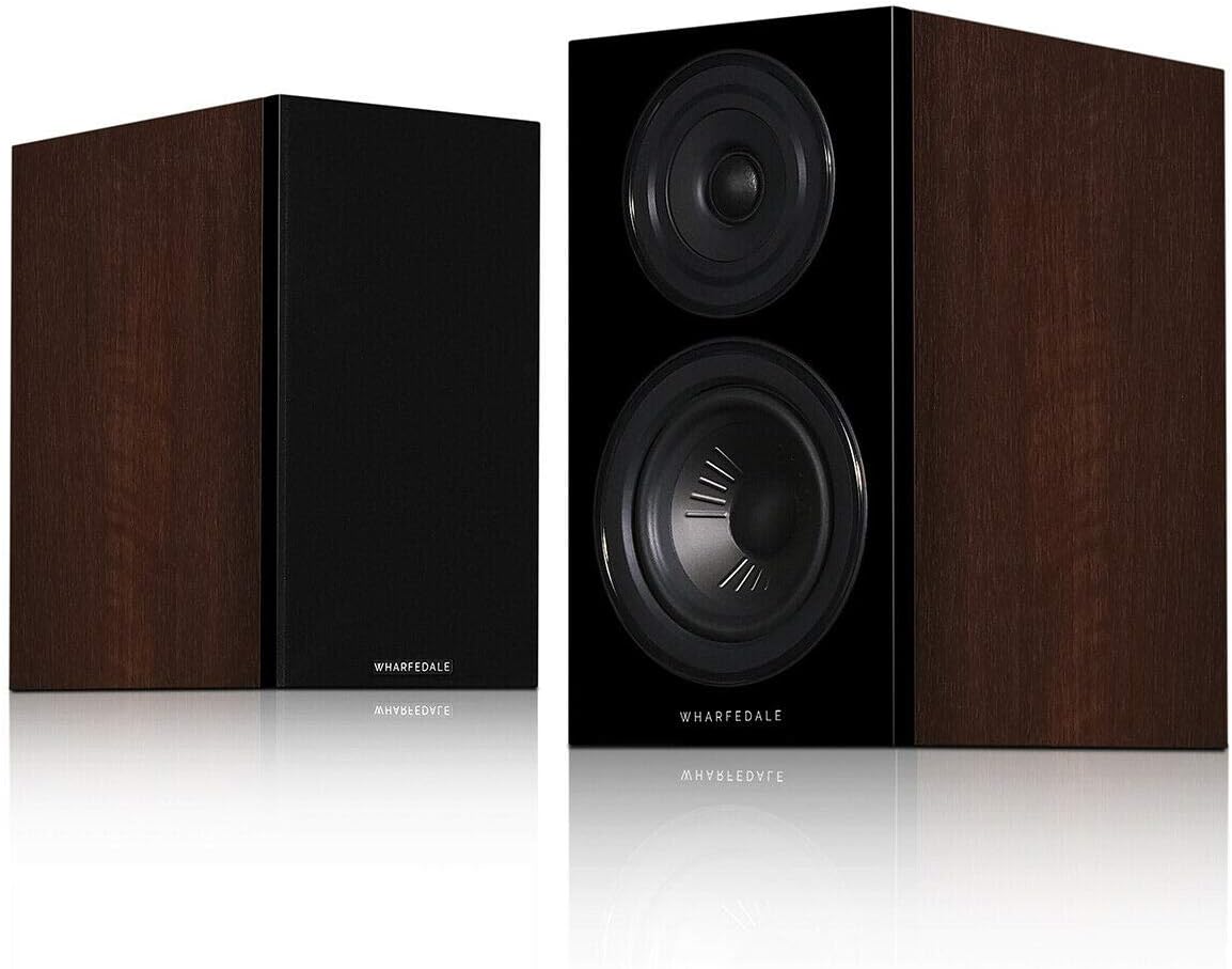 Wharfedale Diamond 12.1 Bookshelf or Standmount Speakers (Walnut Pearl)