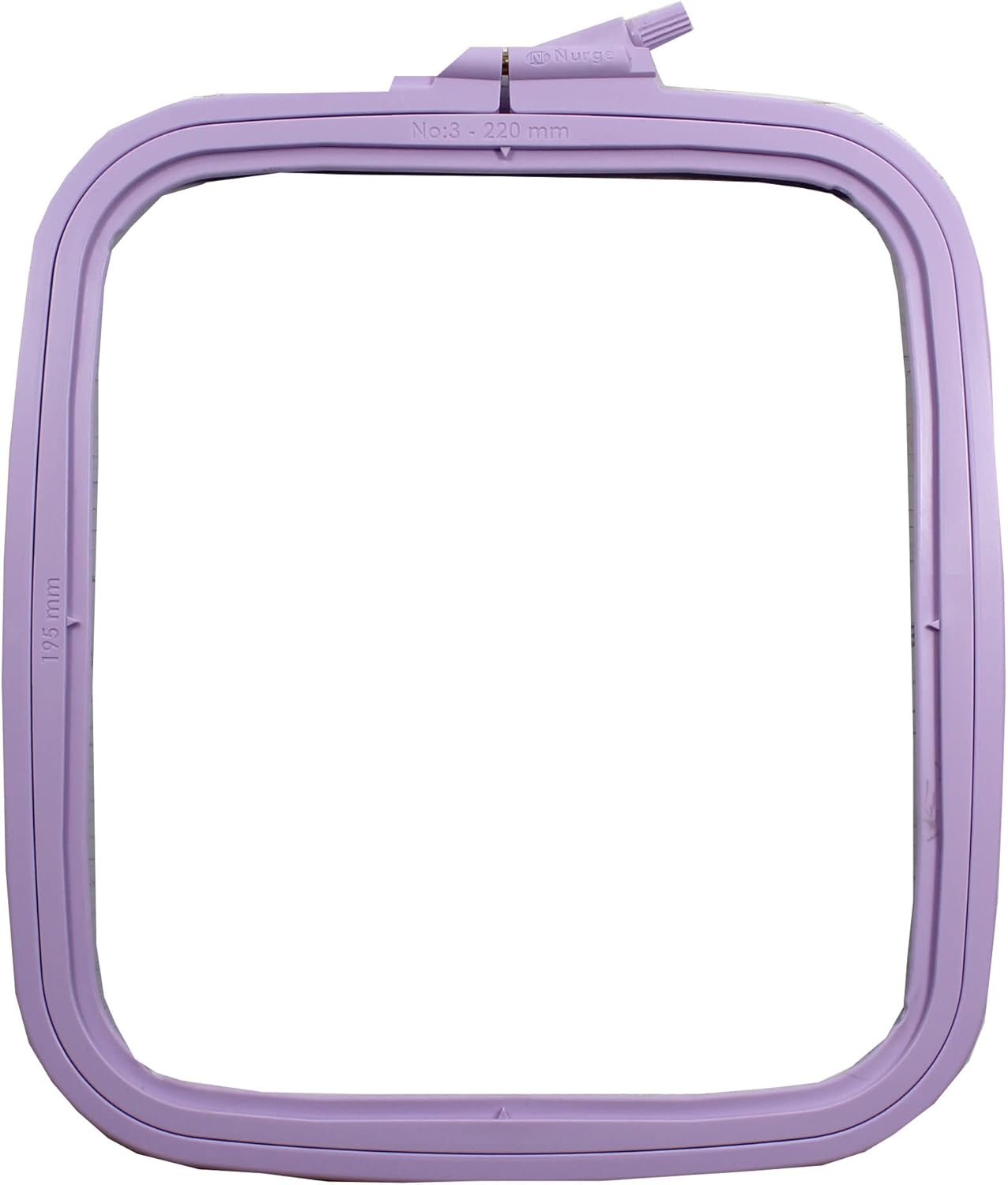 Nurge Embroidery Cross Stitch Square Oblong Rectangle Plastic Frame Lilac #3 195mm x 220mm