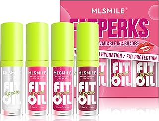 VolksRose 4pcs Lip Gloss Oil Set, Hydrating Lip Glow Oil Lip Gloss, Lipgloss Lipoil Set for Women Girls Teens, Tinted Plumping Lip Gloss Packs, Fat Lip Oil Lip Balm for Dry Lips Nourishing
