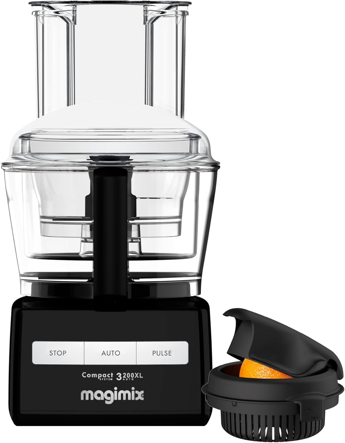 Magimix 3200XL Premium Food Processor with Citrus Press | 2.6L BPA-Free Bowl | Quiet & Powerful Motor| Multifunctional 8 in 1 Solution | Black | 85326
