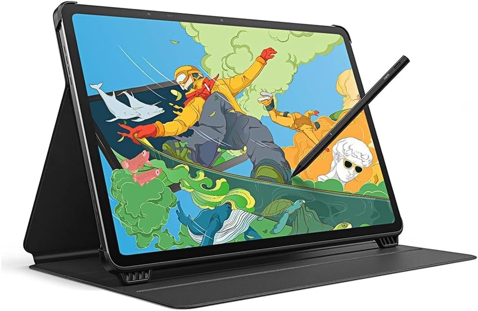 UGEE Pad 8GB+256GB Fun Drawing Pad,14.25''Standalone Drawing Tablet with No Computer Needed,2.4K Ultra HD Large Screen with Full-Laminated Screen,Android 14 ipad Drawing Stand for 10000mAh+27W Battery